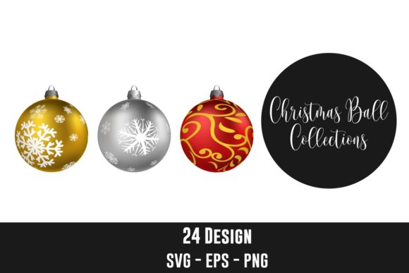 24 Christmas Balls Clipart: A Festive Graphics Addition