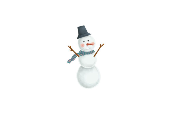 Christmas Asset Snowman Trace: Perfect for Festive Graphics