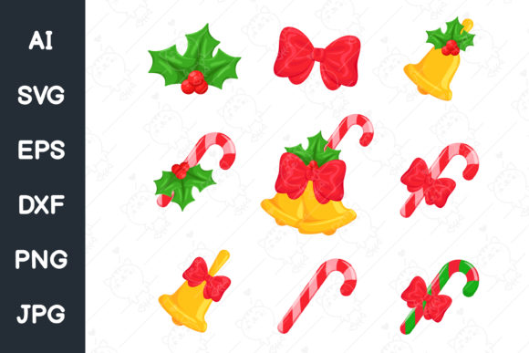 Christmas Bell with Beautiful Red Bow: A Versatile Graphic for Publishers