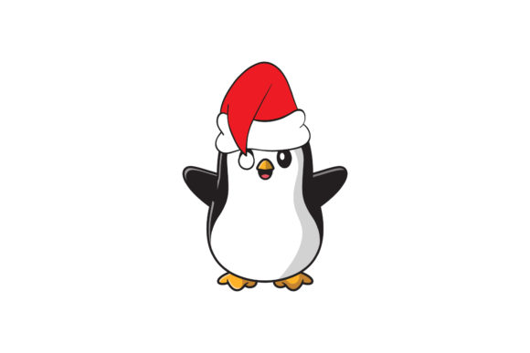 Christmas Character Penguin Vector: A Charming Illustration for Holiday Graphics