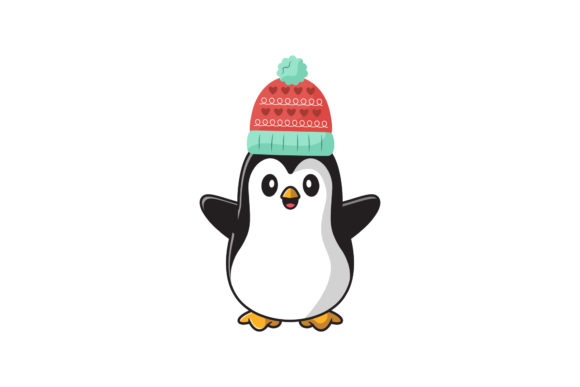 Christmas Character Penguin Vector Asset for Graphics and Illustrations