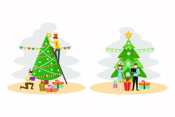 Christmas Garland Celebration Vector Set: Perfect Graphics for Festive Publishing