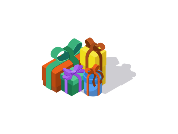 Christmas Illustration 3D Gift Box: A Versatile Graphics Asset