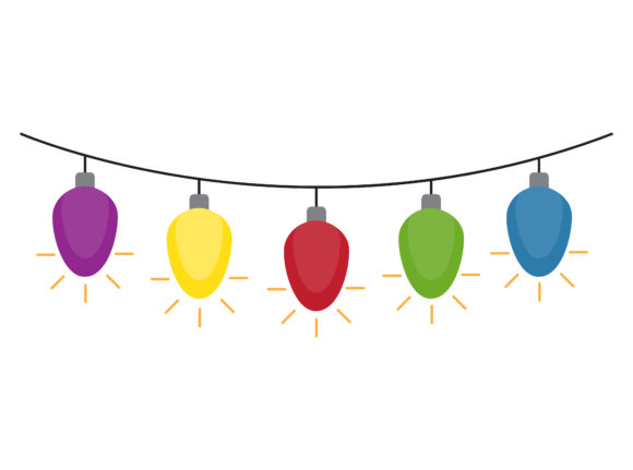 Christmas Lights Vector Illustration for Creative Graphics