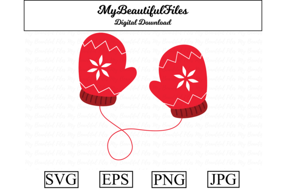 Christmas Mittens Clipart: A Festive Graphic for Branding