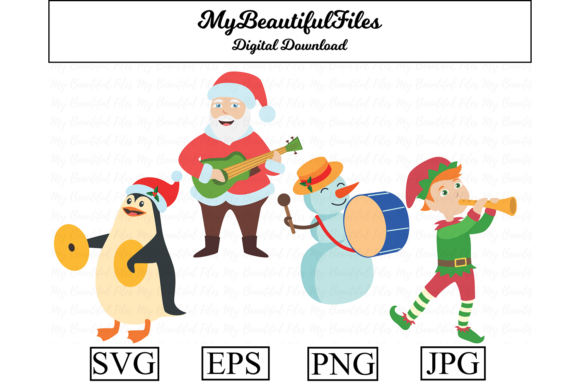 Christmas Musicians Clipart: A Festive Graphics Gem