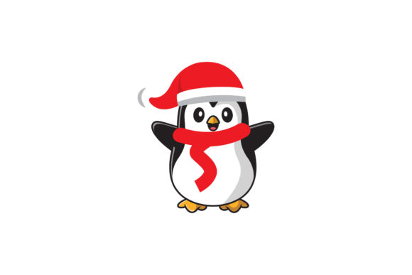 Christmas Penguin Vector for Graphics and Illustrations