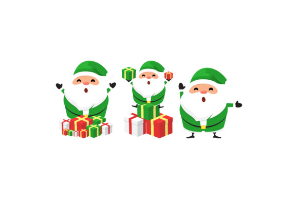 Christmas Santa Characters Vectors: Perfect for Festive Graphics and Illustrations
