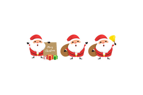 Christmas Santa Cute Illustration Sets for Graphics