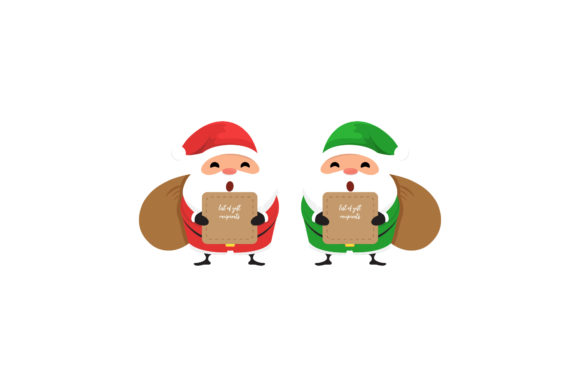 Christmas Santa Illustration Set Vectors: A Festive Graphics Must-Have
