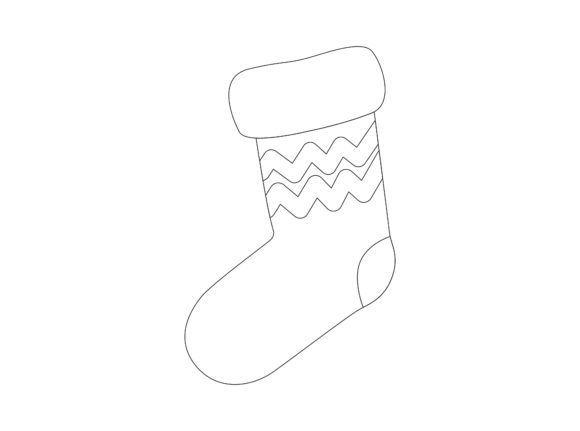Christmas Sock Outline Icon Vector: A Versatile Graphics Asset