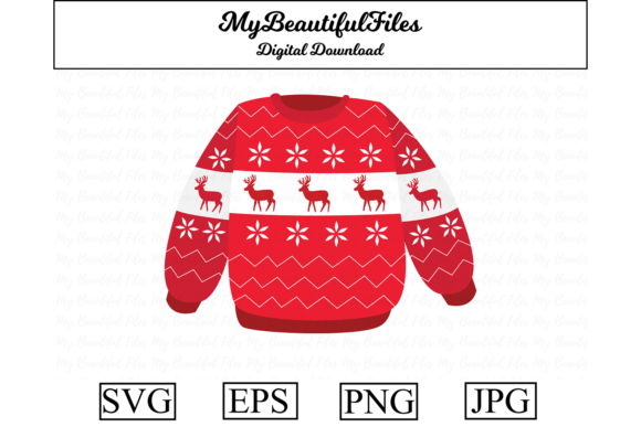 Christmas Sweater Clipart: A Festive Graphic for Your Content
