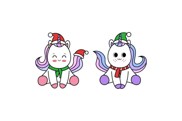 Christmas Unicorn Vector Designs: A Magical Graphics Set
