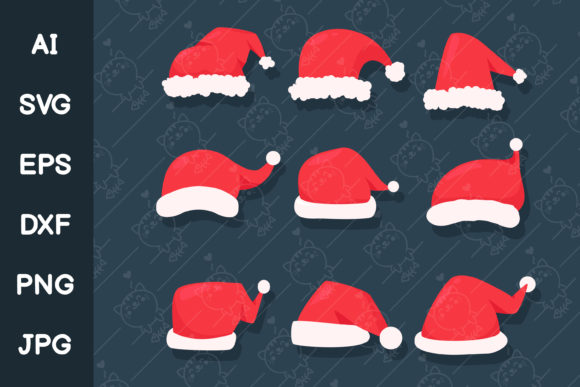 Red Christmas Hat Illustration for Creative Graphics